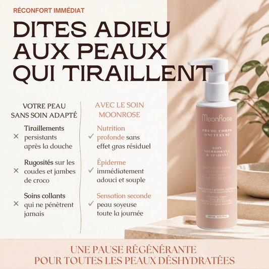 Crème Corps Onctueuse (200 ml) — Soin Nourrissant & Apaisant Bio | Karité, Cacao, Aloe Vera & Extrait de Prune | Cosmos Natural - MoonRose