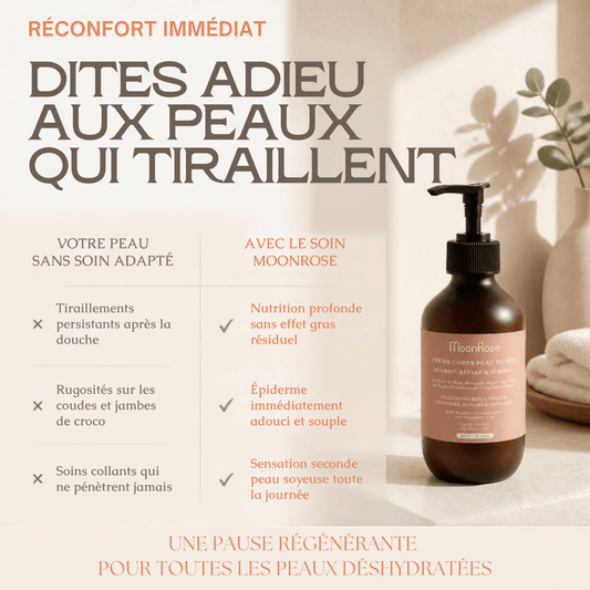 Crème Corps Onctueuse MoonRose (200 ml) — Soin Nourrissant & Apaisant Bio | Karité, Cacao, Aloe Vera & Extrait de Prune | Cosmos Natural - MoonRose