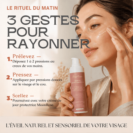 Sérum Booster Éclat (30 ml) — Vitamine C 2 %, Acide Férulique 1 %, Argousier Bio Acide Hyaluronique | Teint Lumineux & Unifié