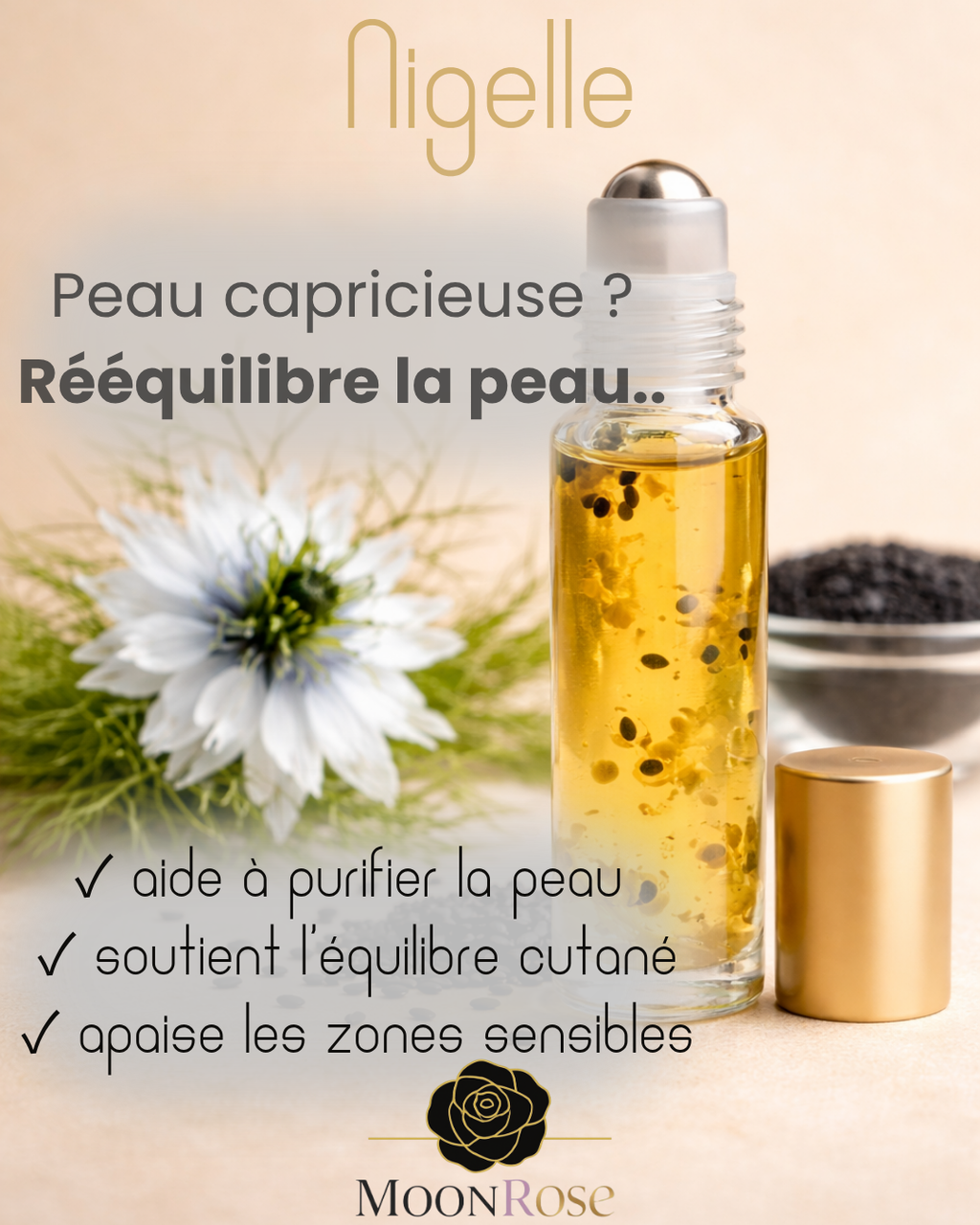 Roll On Huile de Nigelle visage - 10ml