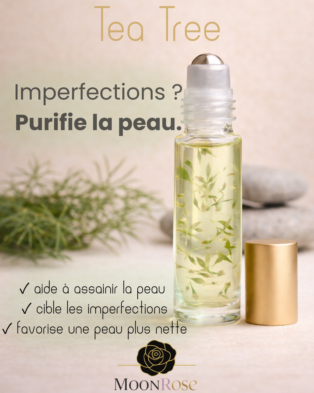 Roll-On Huile Arbre à Thé visage – 10 ml