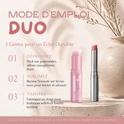 Pack Signature Glow & Rebond : Stick PDRN + Baume Miel Rose