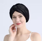 Bonnet en Soie de Mûrier | Turban Nuit Luxe