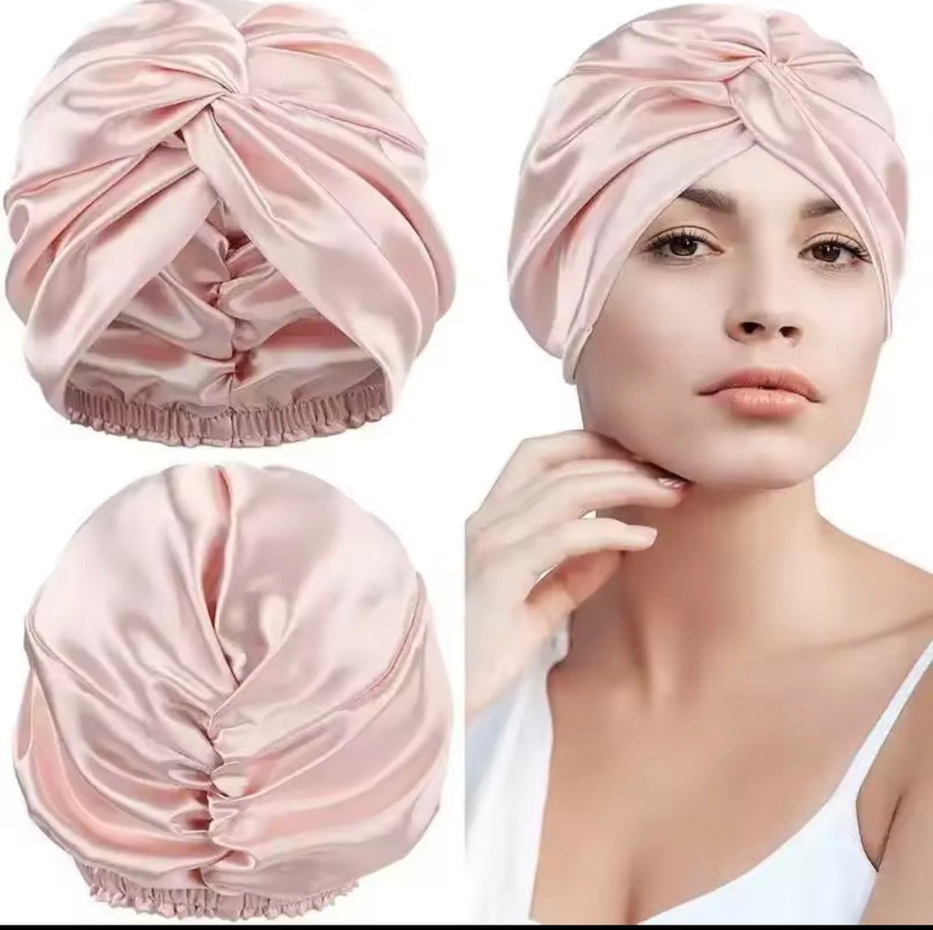 Bonnet en Soie de Mûrier | Turban Nuit Luxe