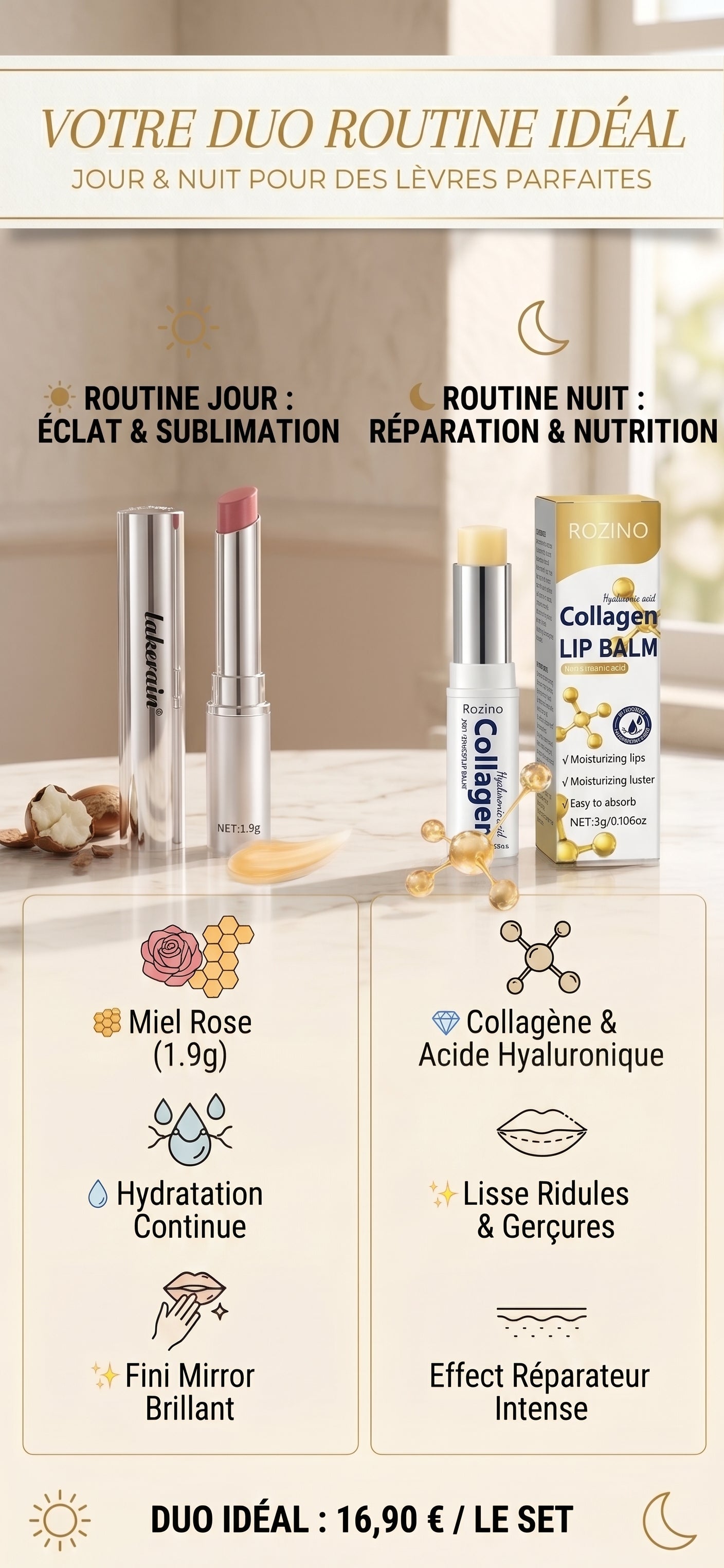 Collection Soins des Lèvres Experts - Haute Hydratation & Cible Active
