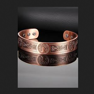 Bracelet magnétique en cuivre – Arbre de Vie & Fermeture Aimantée