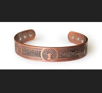Bracelet magnétique en cuivre – Arbre de Vie & Fermeture Aimantée