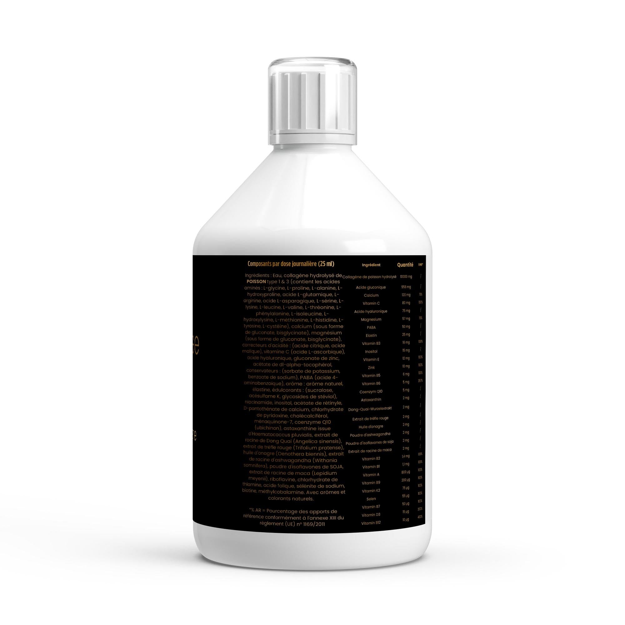 Shots de Collagène Marin — Cure Anti-Âge Liquide | 500ml