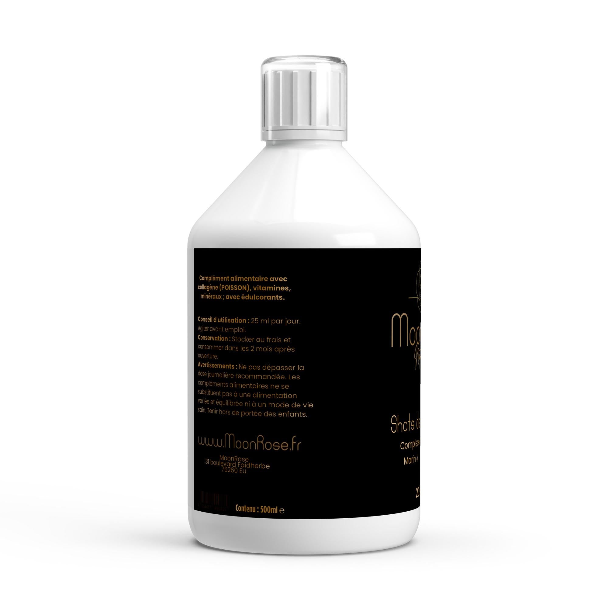 Shots de Collagène Marin — Cure Anti-Âge Liquide | 500ml