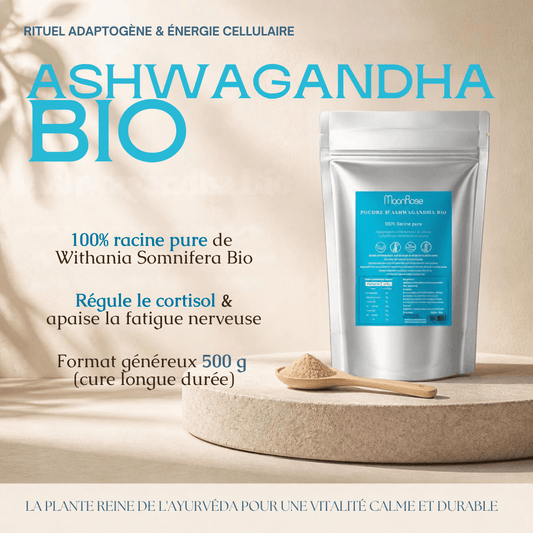 Ashwagandha Bio en Poudre — MoonRose (Sachet 500 g) - MoonRose