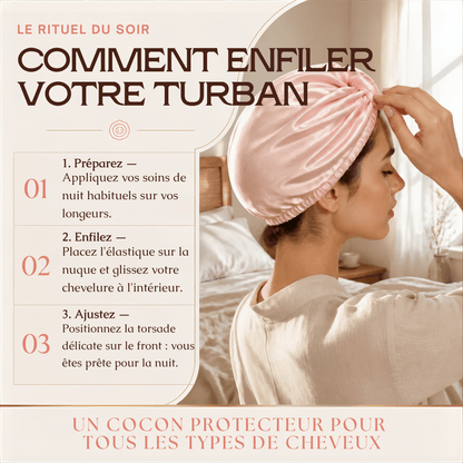 Bonnet en Soie de Mûrier Pure 19 Mommes — Turban de Nuit Double Couche Anti-Frisottis & Protection Capillaire Luxe - MoonRose