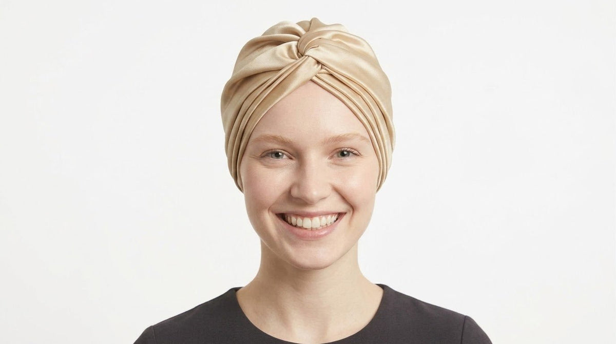Bonnet en Soie de Mûrier | Turban Nuit Luxe - MoonRose