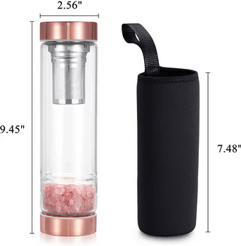 Bouteille Cristal Harmonie — Éclats de Quartz & Améthyste | Rituel Bien-être - MoonRose