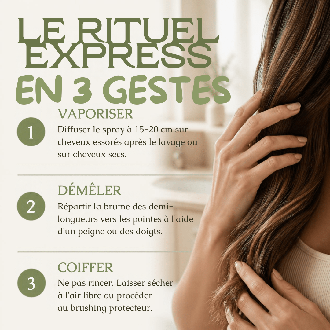 Brume Capillaire Brillance Keratine Sans Rincage 150 ml - Soin Demelant Eclat & Anti-Frisottis Naturel - MoonRose