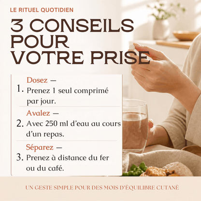 Comprimés Bisglycinate de Zinc Pur MoonRose (500 Comprimés) — 25 mg de Zinc Haute Assimilation (250 % VNR) | Peau Nette, Immunité & Vitalité | Format Géant 500 Jours | Certifié Halal - MoonRose