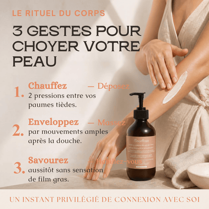 Crème Corps Onctueuse MoonRose (200 ml) — Soin Nourrissant & Apaisant Bio | Karité, Cacao, Aloe Vera & Extrait de Prune | Cosmos Natural - MoonRose