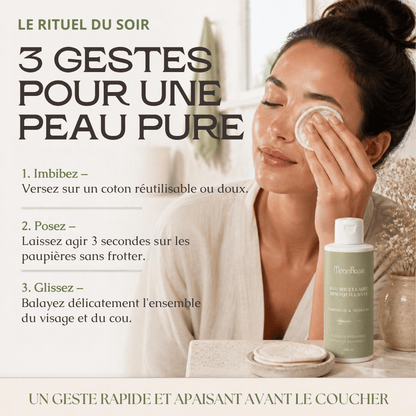 Eau Micellaire Démaquillante MoonRose (200 ml) — Purifiante & Apaisante | Aloe Vera Bio, Acide Hyaluronique, Camomille & Tilleul | Cosmos Natural - MoonRose
