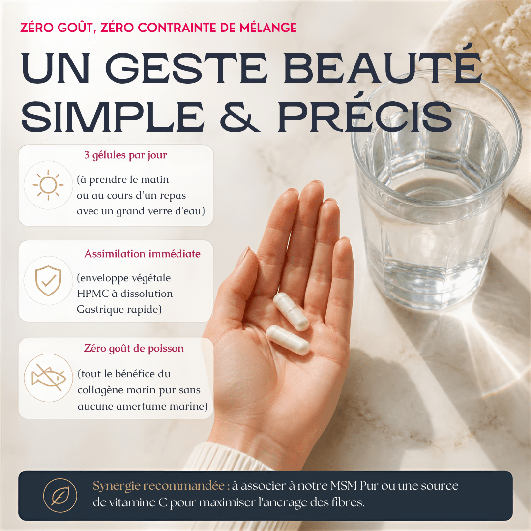 Gélules Collagène Marin Pur - 1 560 mg par prise quotidienne - MoonRose