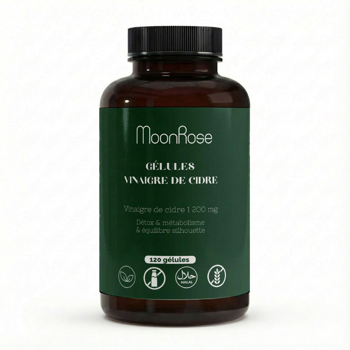 Gélules Vinaigre de Cidre, cure digestion naturelle - formule sans excipient - MoonRose