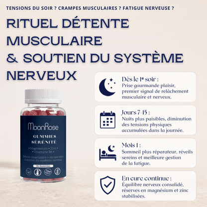 Gummies Sérénité - Magnésium, Zinc & Vitamine B6 - cure 1 mois - MoonRose