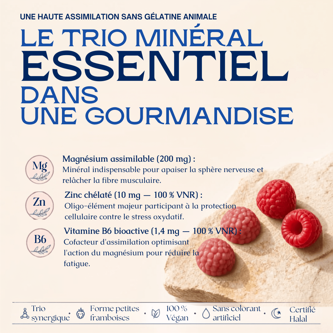 Gummies Sérénité - Magnésium, Zinc & Vitamine B6 - cure 1 mois - MoonRose