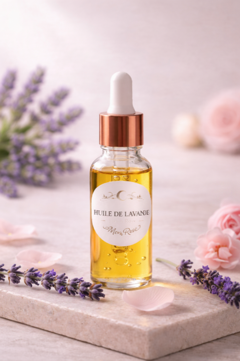 Huile Essentielle de Lavande Vraie – Calmant Naturel + Carte Anti-Stress