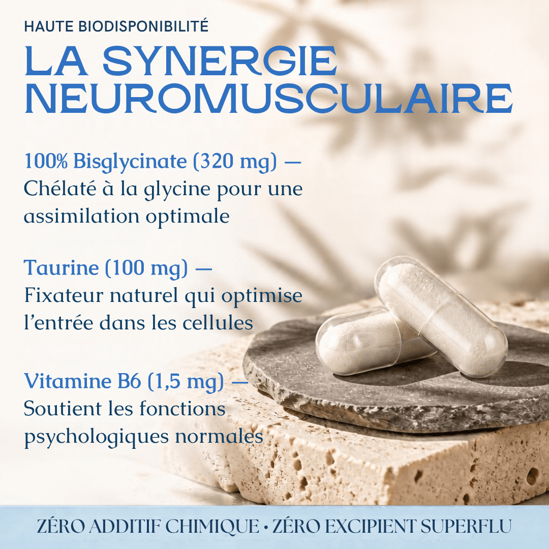 Magnesium Bisglycinate - 120 Capsules - cure de 2 mois - MoonRose