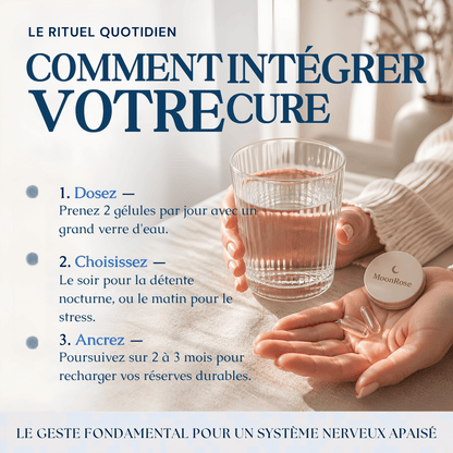 Magnesium Bisglycinate - 120 Capsules - cure de 2 mois - MoonRose