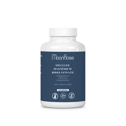 Magnesium Bisglycinate - 120 Capsules - cure de 4 mois - MoonRose