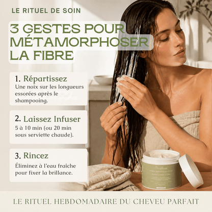 Masque Réparateur Intensif à la Kératine MoonRose (200 ml) — Soin Démêlant & Fortifiant Fibre | Protéines de Blé, Karité Bio, Huile d'Avocat & Extrait de Chanterelle | Cosmos Natural - MoonRose