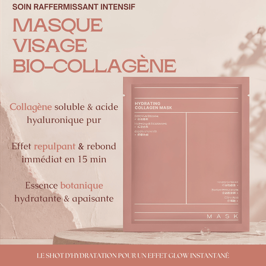 Masque Repulpant & Anti-Âge Express - Bio-Collagène Hydratant - MoonRose