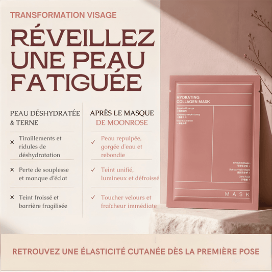 Masque Repulpant & Anti-Âge Express - Bio-Collagène Hydratant - MoonRose