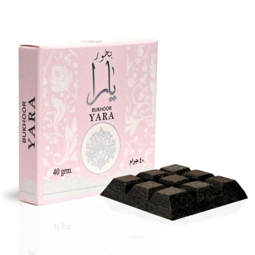 Encens Bakhour Yara de 40 g de la marque MoonRose, parfumé et traditionnel pour la maison.