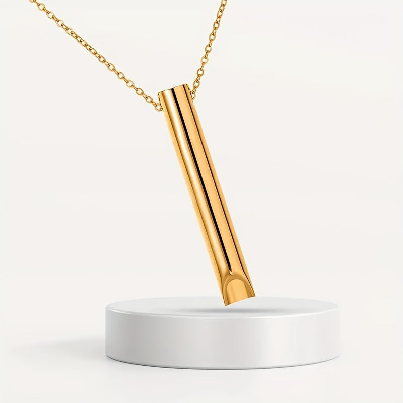 Collier anti-stress MoonRose doré avec guide de respiration pour calmer et réduire le stress en toute simplicité.