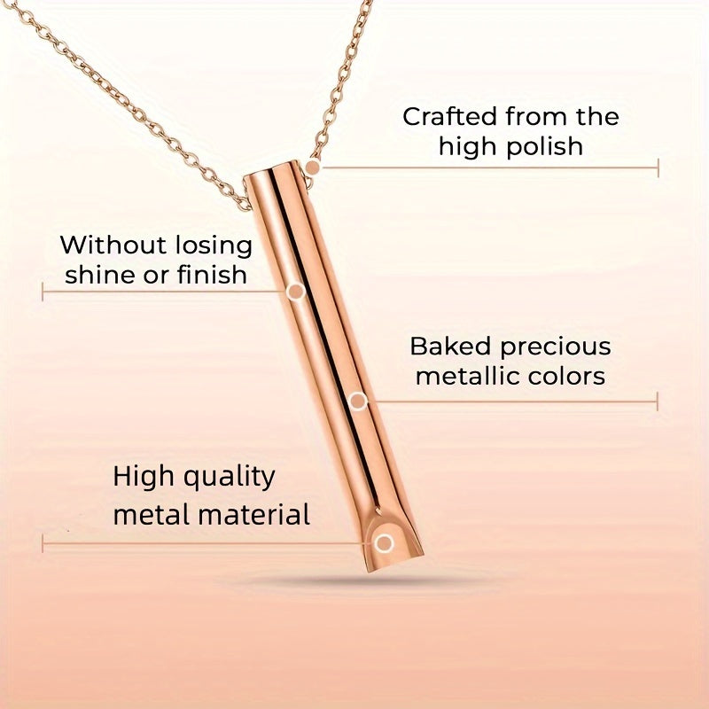 Collier anti-stress MoonRose doré avec guide de respiration, conçu pour réduire le stress et favoriser la relaxation.