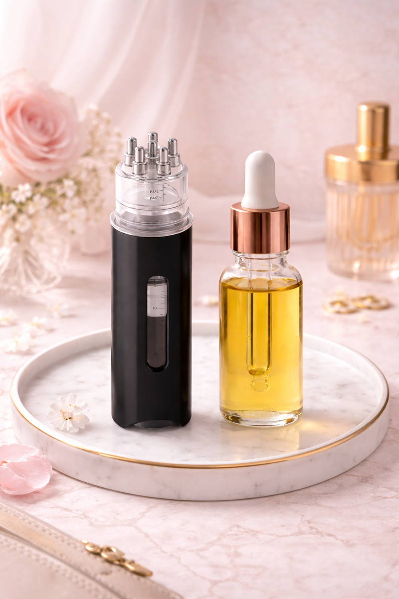 Duo Soin Cuir Chevelu Naturel avec Applicateur — Noir ou Rose | Pousse & Équilibre