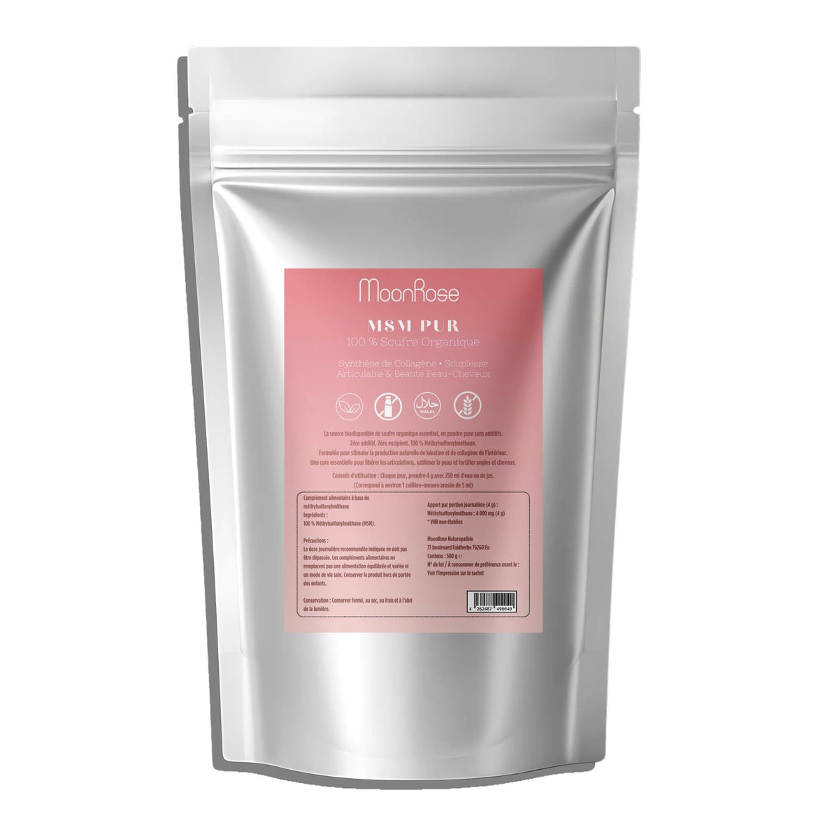MSM Pur — 500g - cure de 4 mois - MoonRose