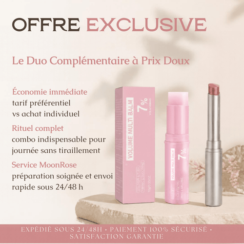 Pack Signature Glow & Rebond : Stick PDRN + Baume Miel Rose - MoonRose