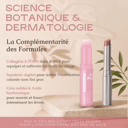 Pack Signature Glow & Rebond : Stick PDRN + Baume Miel Rose - MoonRose