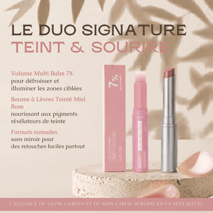 Pack Signature Glow & Rebond : Stick PDRN + Baume Miel Rose - MoonRose