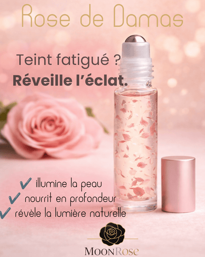 Roll-On Huile de Rose de Damas — Éclat & Sérénité | 10ml - MoonRose