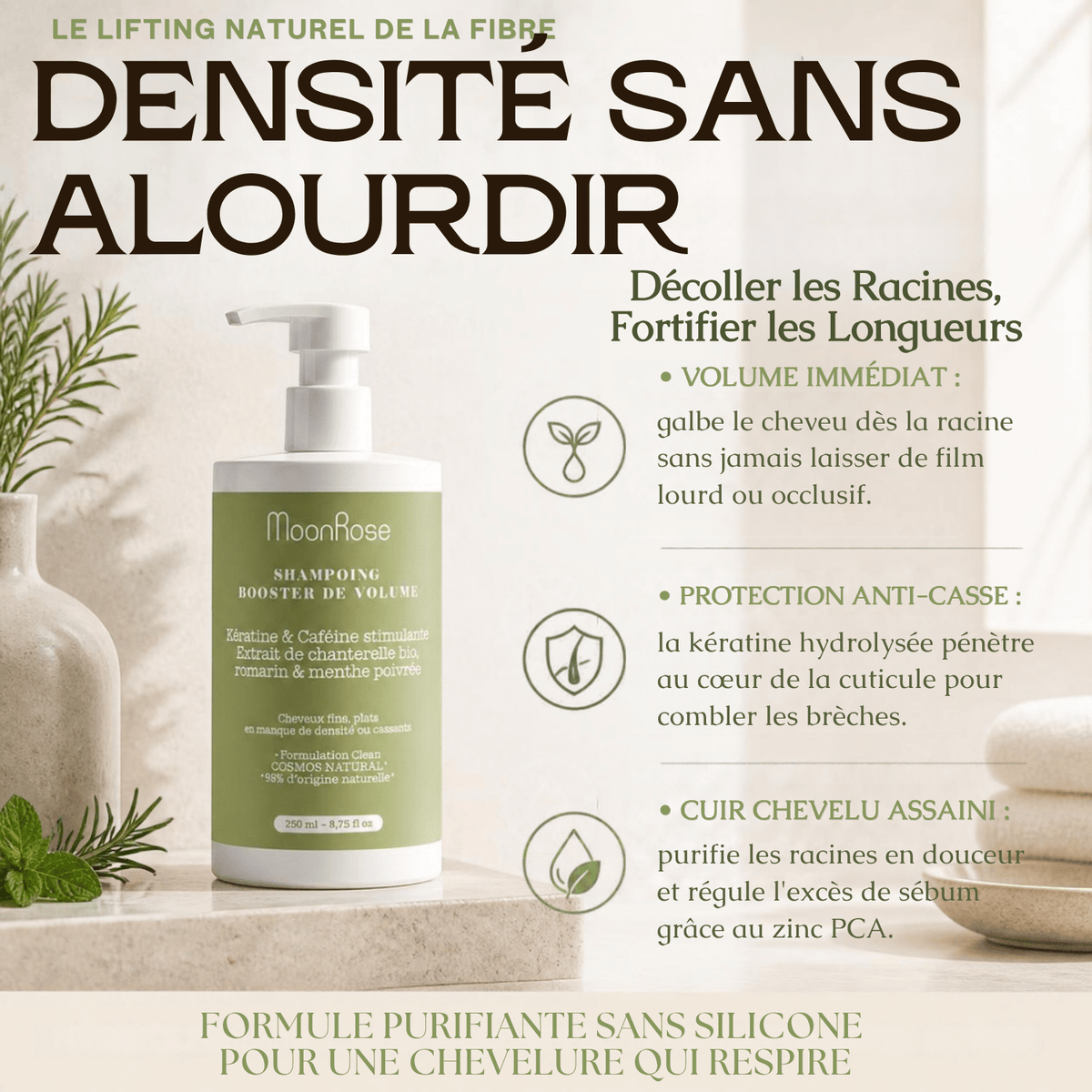 Shampooing Volume à la Kératine - MoonRose