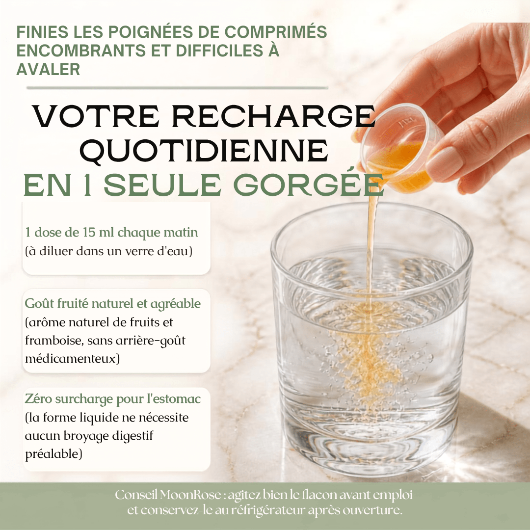 SHOTS MULTIVITAMINES PLUS+ — LIQUIDE HAUTE ABSORPTION (500 ML - 33 DOSES) - MoonRose
