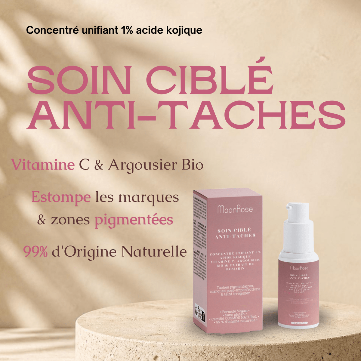 Soin Ciblé Anti-Taches — Acide Kojique 1% - MoonRose
